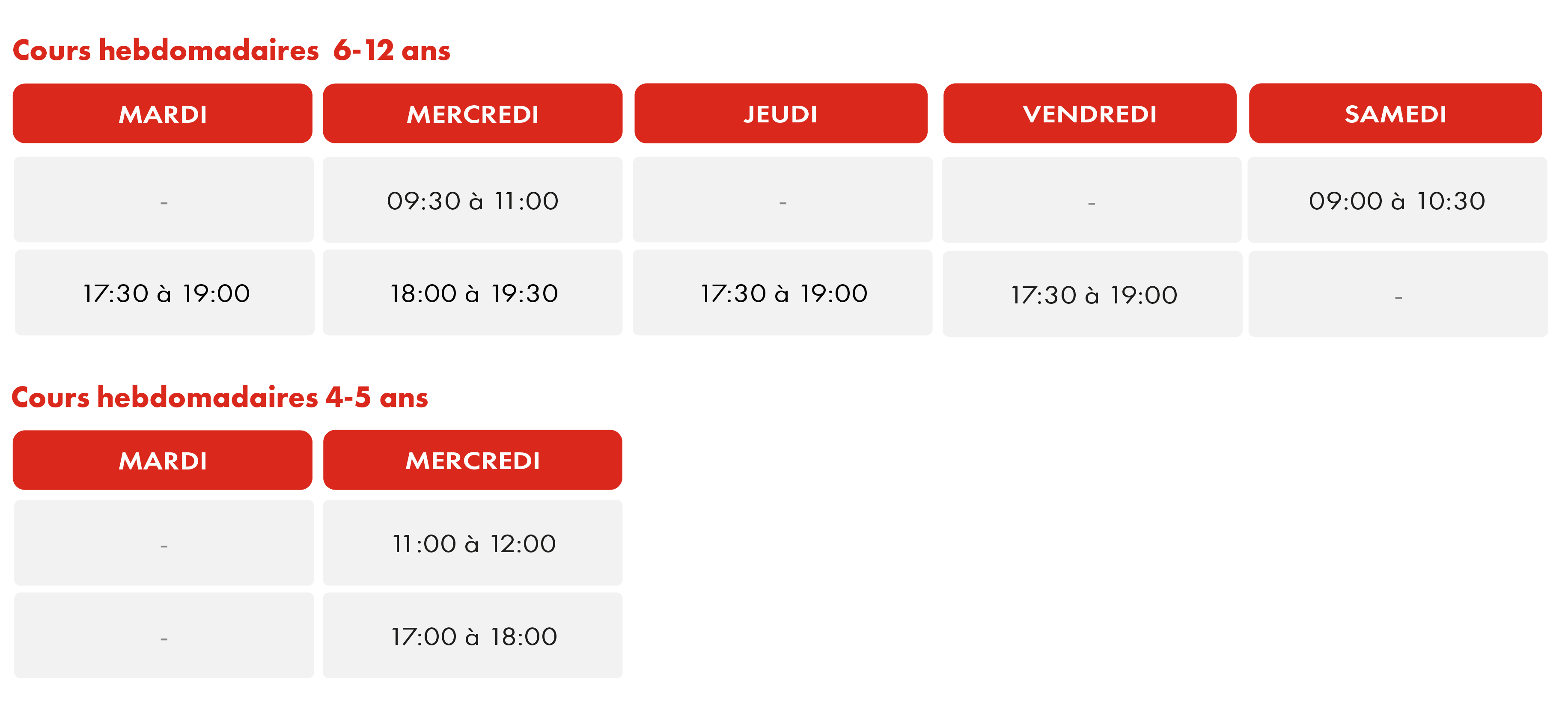 Horaires HAPIK Academy Chambourcy
