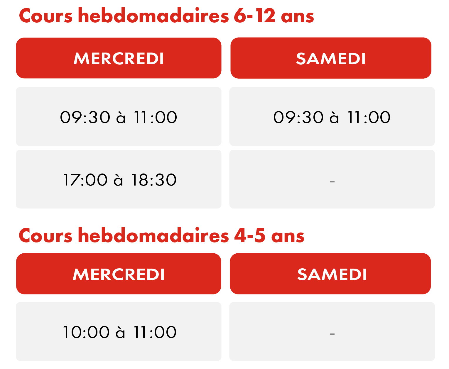 Horaires HAPIK Academy Mulhouse