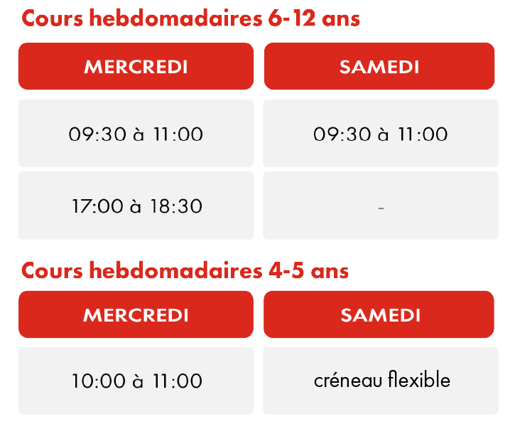 Horaires HAPIK Academy Mulhouse