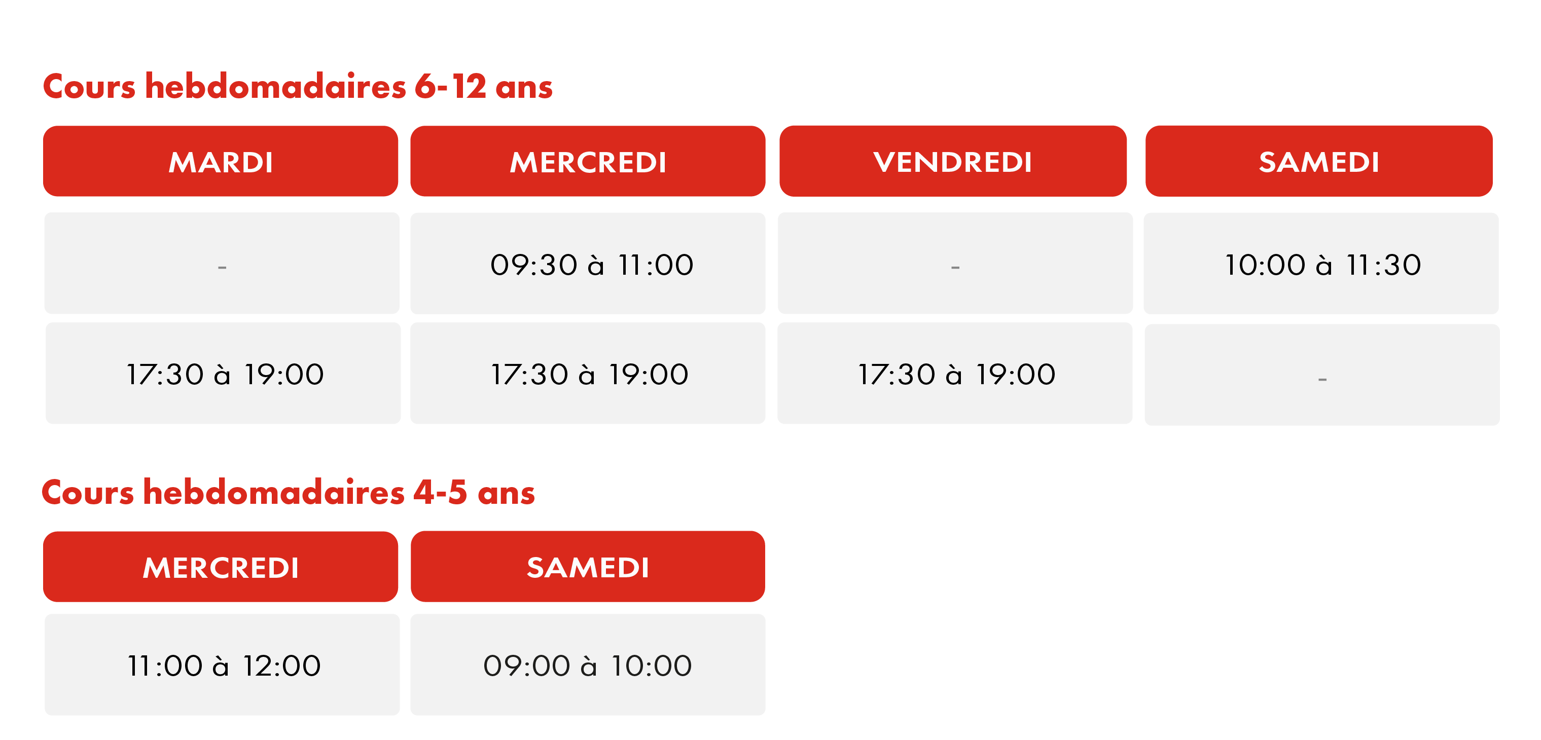 Horaires HAPIK Academy Nanterre