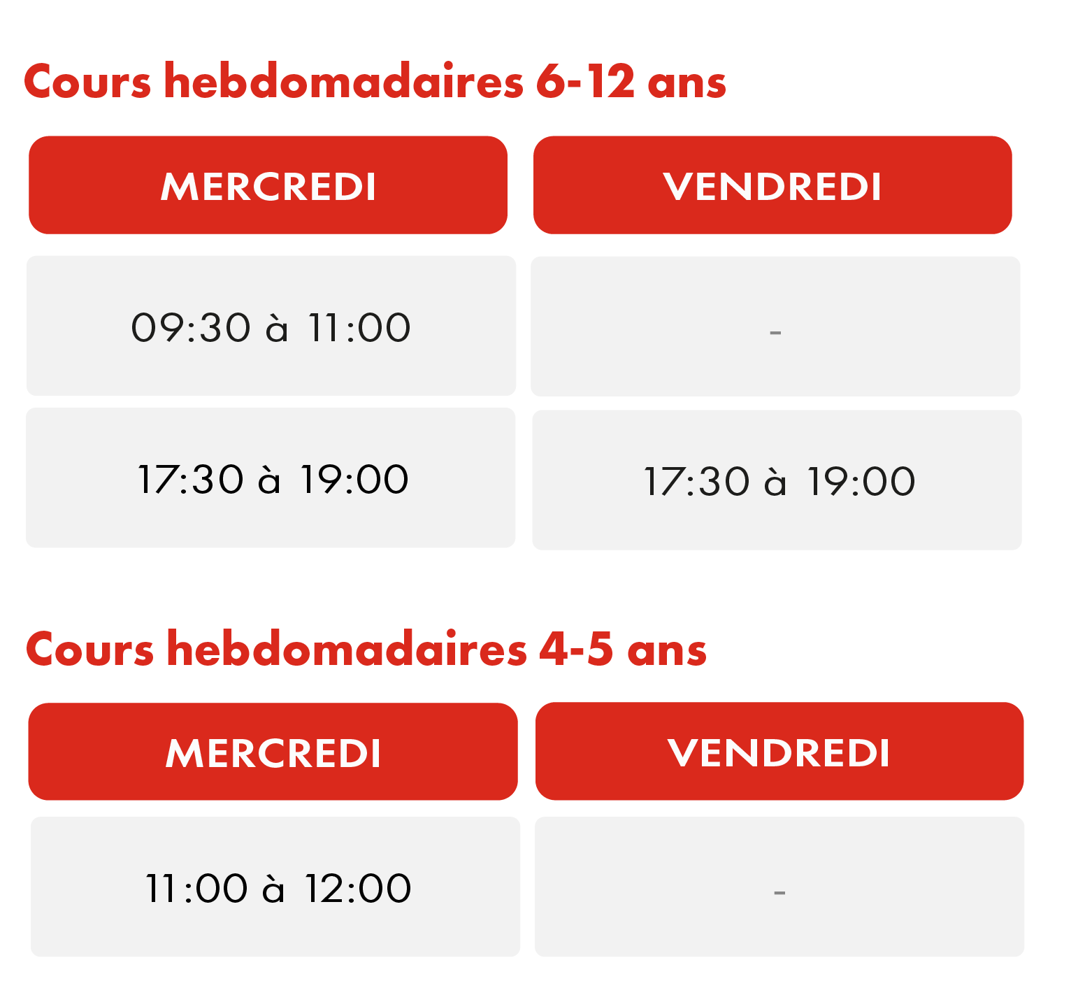 Horaires HAPIK Academy Orléans