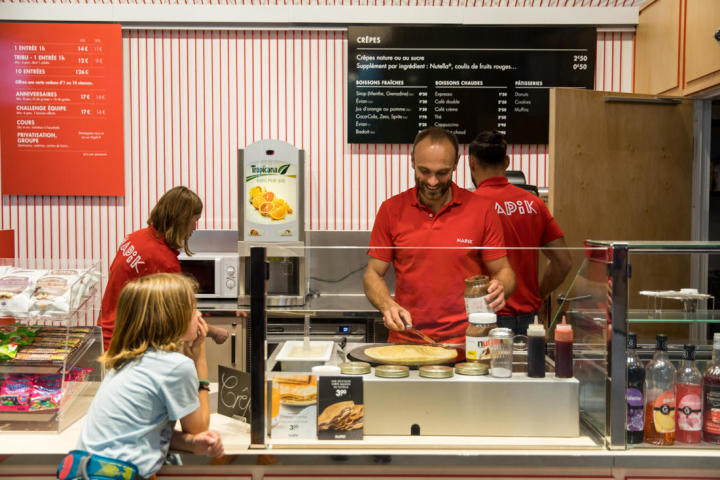 espace snacking salle d'escalade Hapik